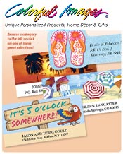 Image of colorful address labels from Colorful Images catalog
