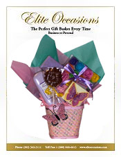 Image of gift ideas for her from Elite Occasions Gift Baskets catalog