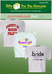 Image of wedding t shirts from GiftsForYouNow.com catalog