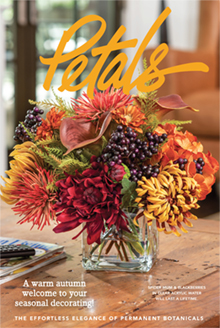 Picture of silk flower arrangements from Petals catalog