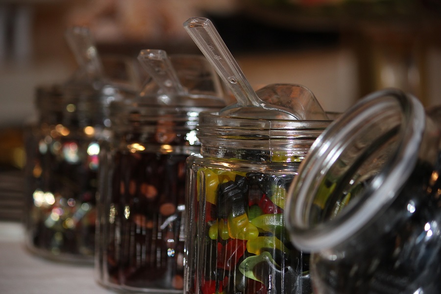 old fashioned candy in jar