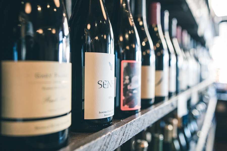 wine bottles