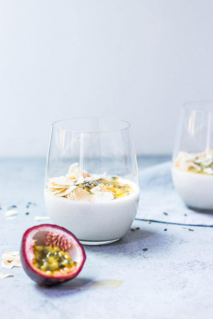 Kefir in a Glass Cup
