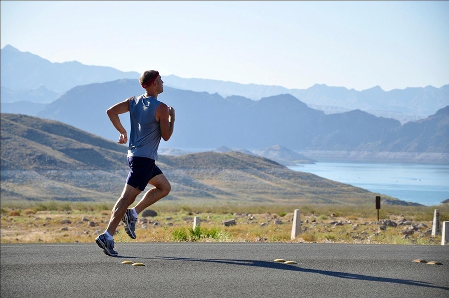 A Person Jogging By Themselves