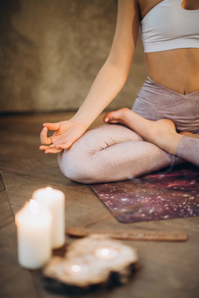 Woman meditating