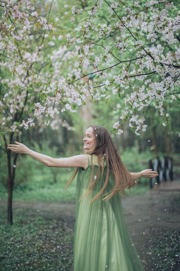 Wearing green Wearing green