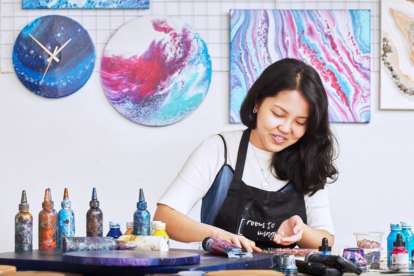 Creative Side from Acrylic Pouring to Abstracts